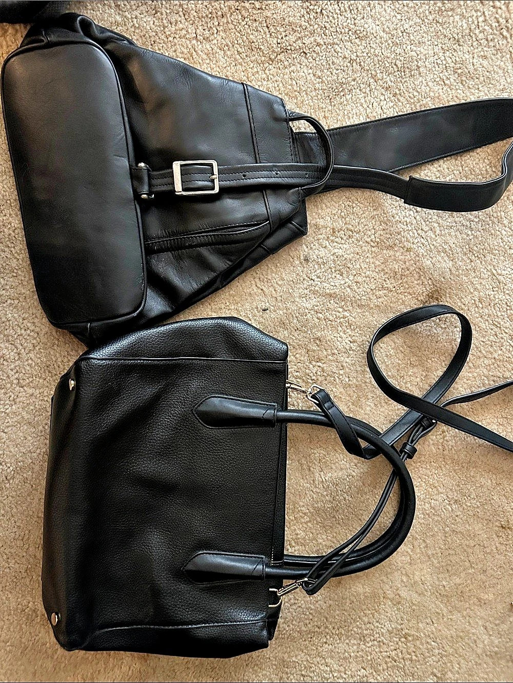 Crossbody Bag Set in Black & Gray